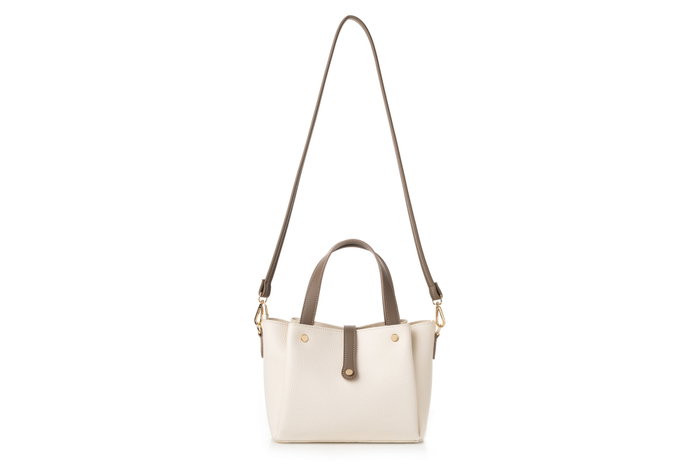 Vince Camuto Bellagio Bolso de mano 100% Piel de Polivinilo Color Crema y Visón
